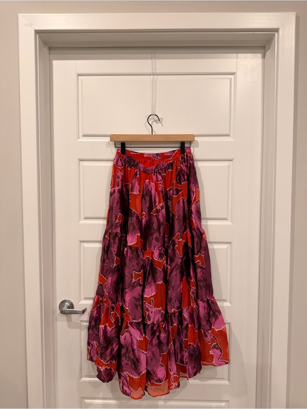 Anthropologie Hutch Tiered Maxi Skirt Purple NWT Size MP Fits Small Boho Flowy - Picture 6 of 11